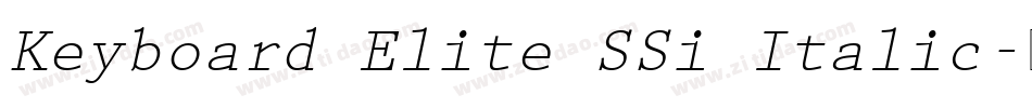 Keyboard Elite SSi Italic字体转换